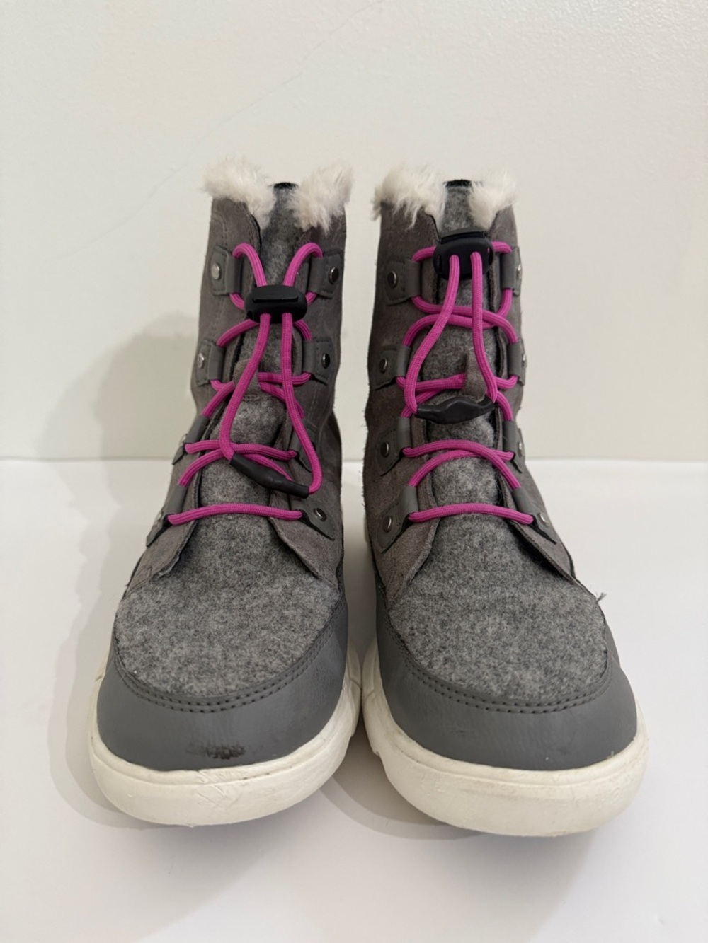 SOREL Explorer Waterproof Boots Womens Size 7 Faux Fur Gray - Picture 4 of 13